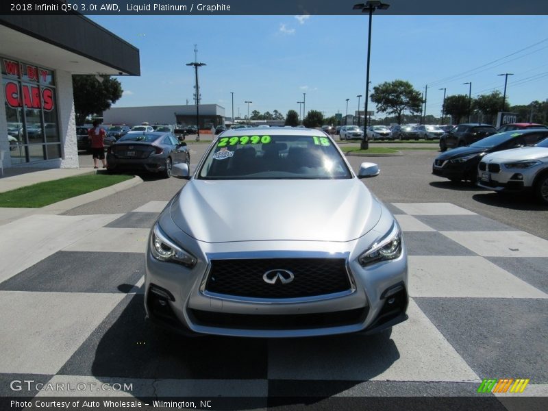 Liquid Platinum / Graphite 2018 Infiniti Q50 3.0t AWD