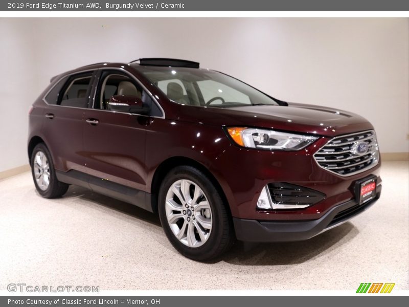 Burgundy Velvet / Ceramic 2019 Ford Edge Titanium AWD