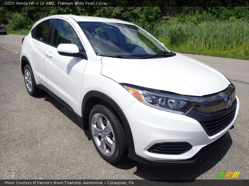 Platinum White Pearl / Gray 2020 Honda HR-V LX AWD