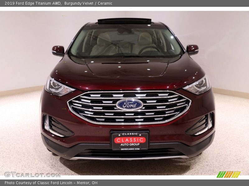 Burgundy Velvet / Ceramic 2019 Ford Edge Titanium AWD