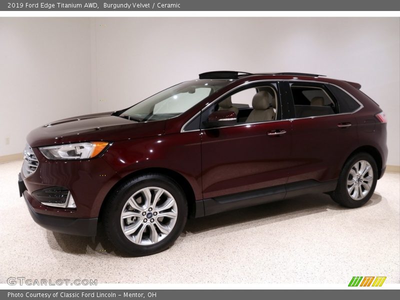 Burgundy Velvet / Ceramic 2019 Ford Edge Titanium AWD