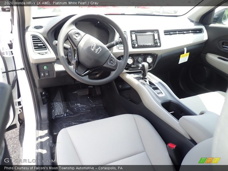 Platinum White Pearl / Gray 2020 Honda HR-V LX AWD
