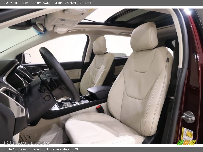 Burgundy Velvet / Ceramic 2019 Ford Edge Titanium AWD