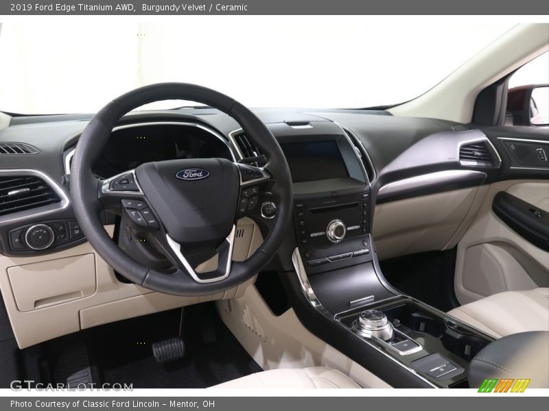 Burgundy Velvet / Ceramic 2019 Ford Edge Titanium AWD
