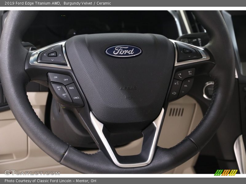 Burgundy Velvet / Ceramic 2019 Ford Edge Titanium AWD