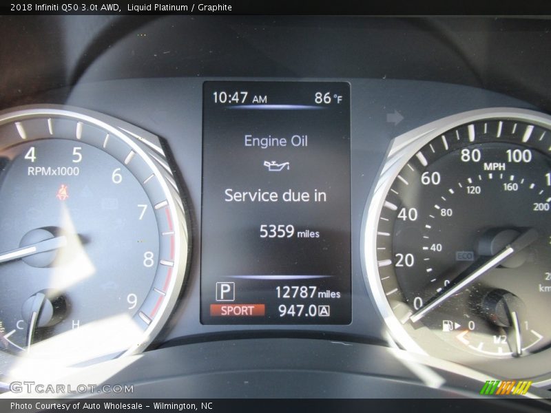 Liquid Platinum / Graphite 2018 Infiniti Q50 3.0t AWD