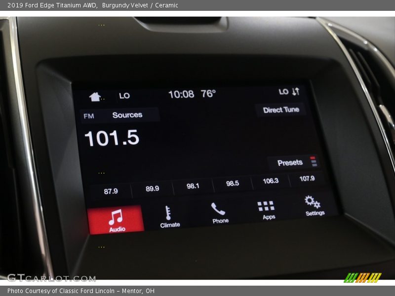 Burgundy Velvet / Ceramic 2019 Ford Edge Titanium AWD