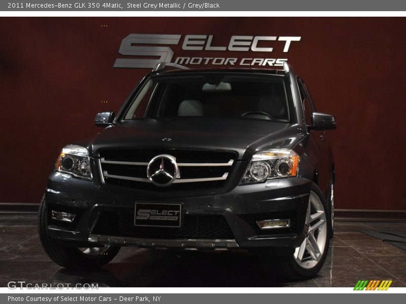 Steel Grey Metallic / Grey/Black 2011 Mercedes-Benz GLK 350 4Matic