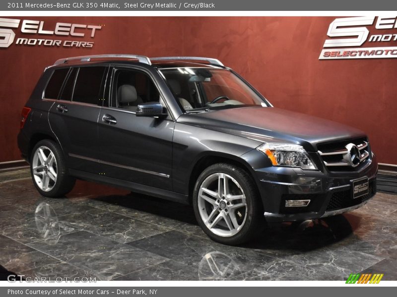 Steel Grey Metallic / Grey/Black 2011 Mercedes-Benz GLK 350 4Matic