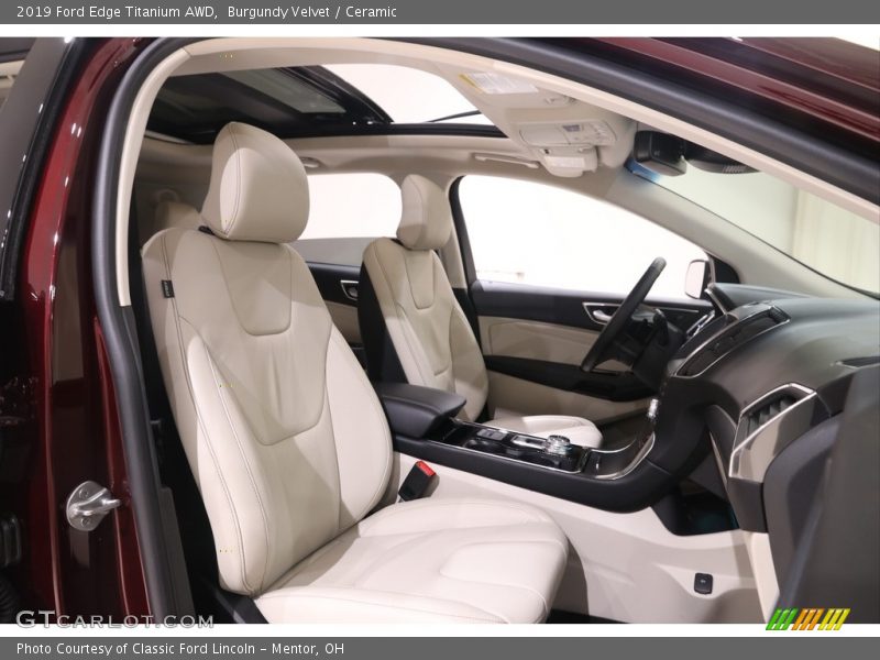 Burgundy Velvet / Ceramic 2019 Ford Edge Titanium AWD