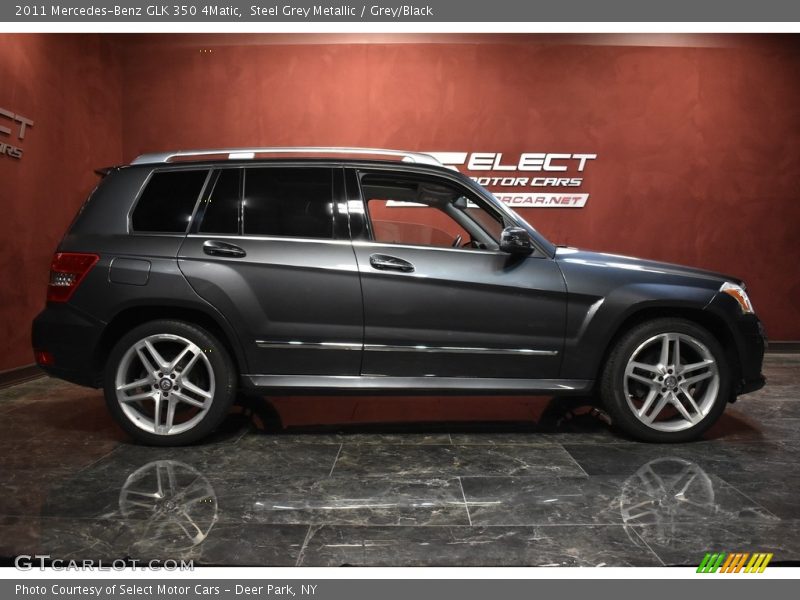 Steel Grey Metallic / Grey/Black 2011 Mercedes-Benz GLK 350 4Matic