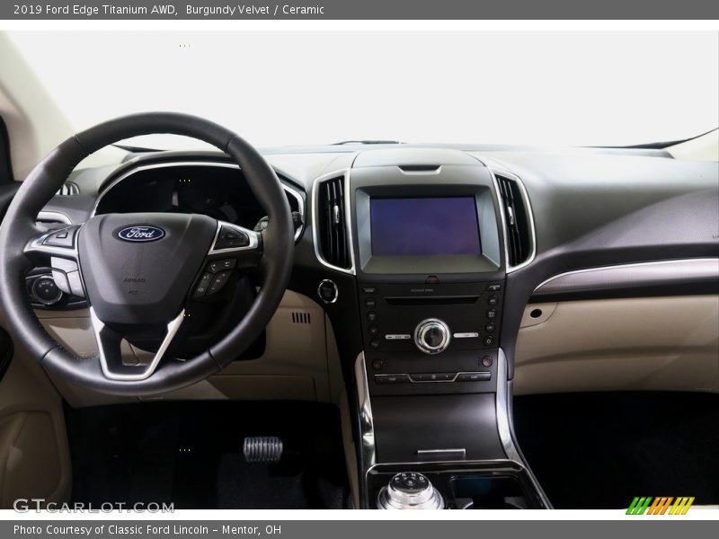 Burgundy Velvet / Ceramic 2019 Ford Edge Titanium AWD