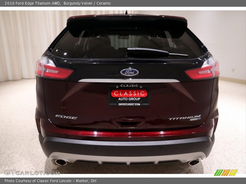 Burgundy Velvet / Ceramic 2019 Ford Edge Titanium AWD