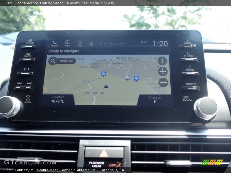 Navigation of 2020 Accord Touring Sedan