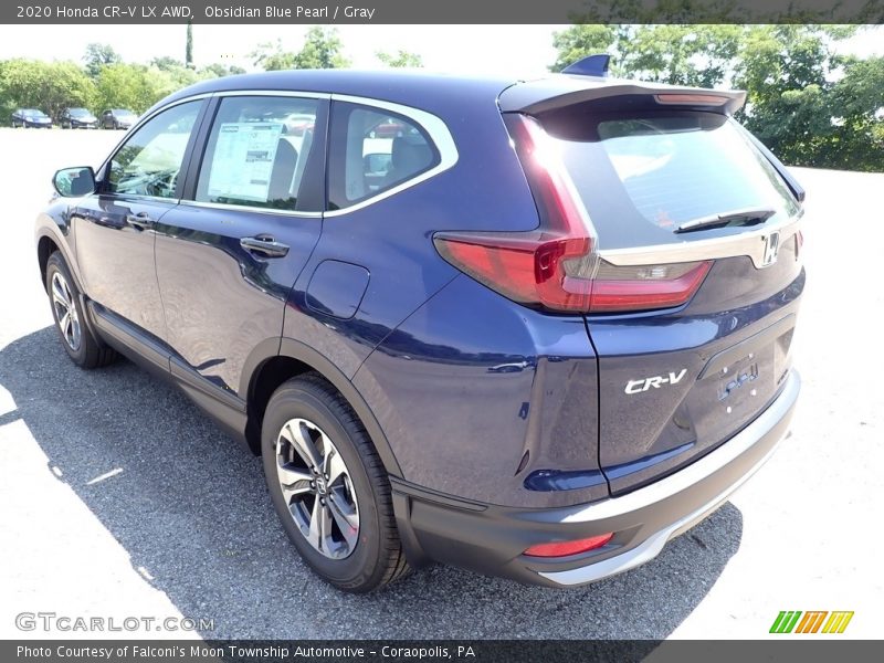 Obsidian Blue Pearl / Gray 2020 Honda CR-V LX AWD