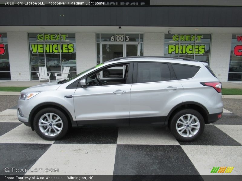 Ingot Silver / Medium Light Stone 2018 Ford Escape SEL