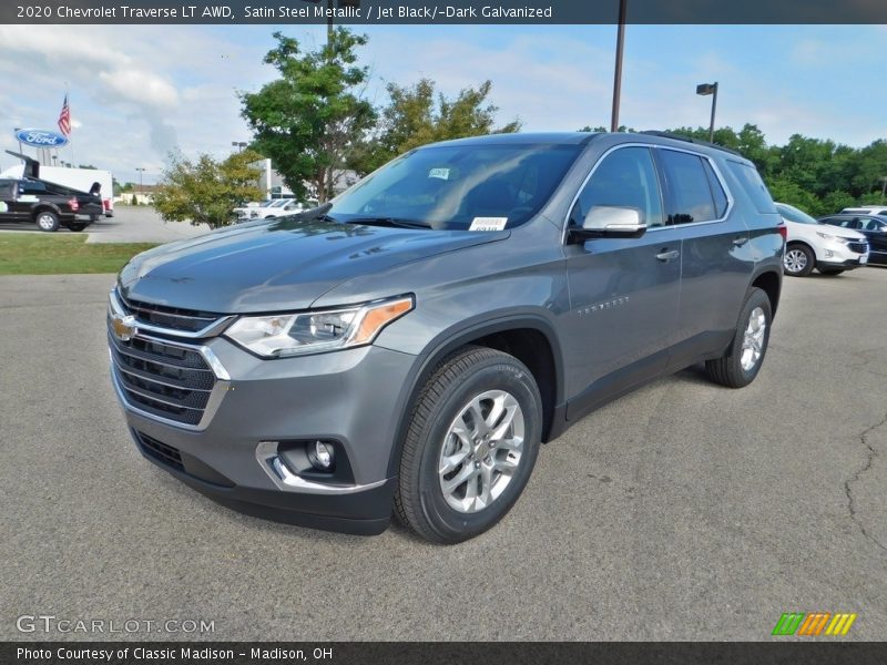 Satin Steel Metallic / Jet Black/­Dark Galvanized 2020 Chevrolet Traverse LT AWD