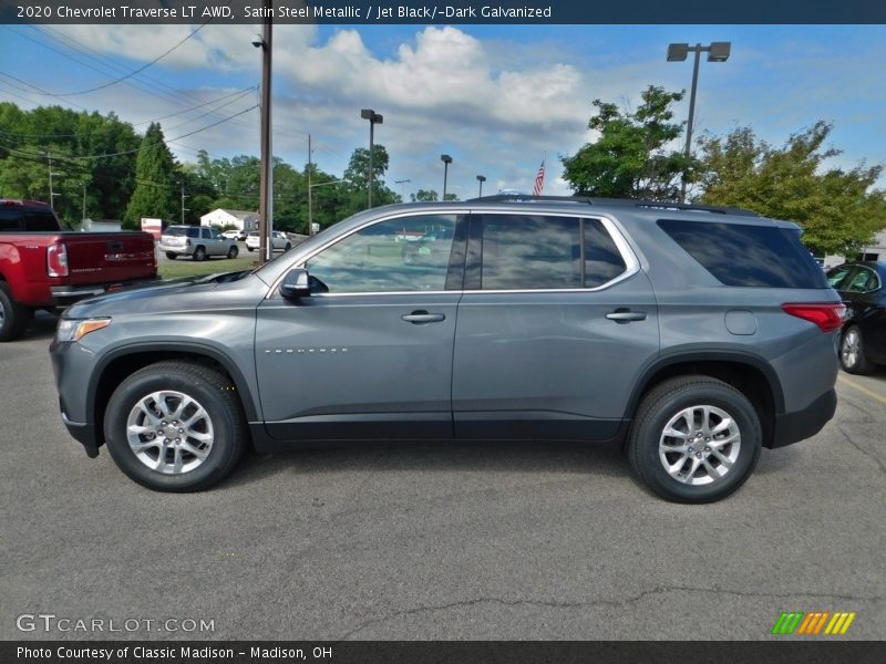 Satin Steel Metallic / Jet Black/­Dark Galvanized 2020 Chevrolet Traverse LT AWD