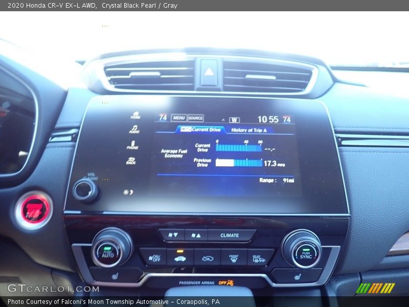 Crystal Black Pearl / Gray 2020 Honda CR-V EX-L AWD
