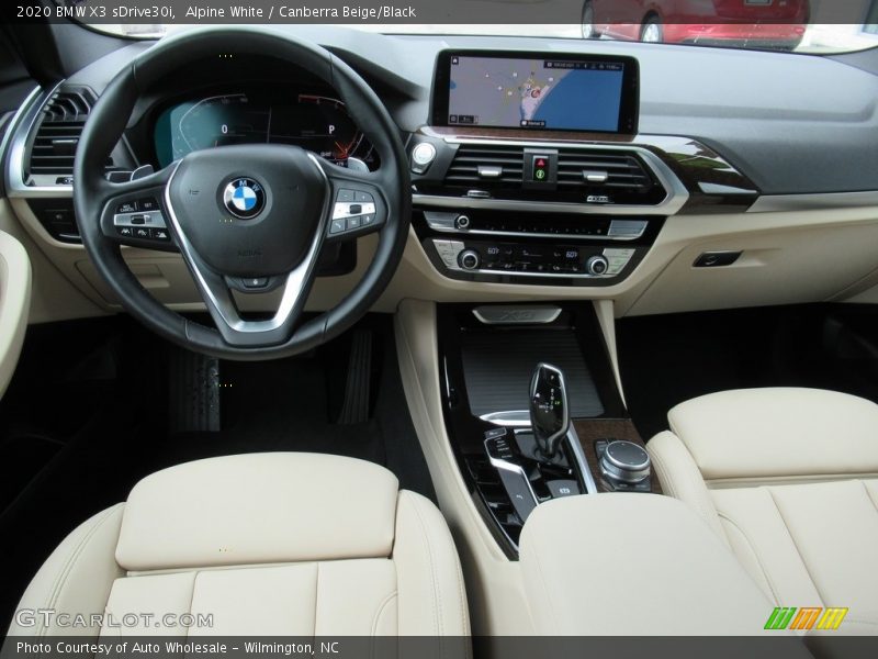 Alpine White / Canberra Beige/Black 2020 BMW X3 sDrive30i