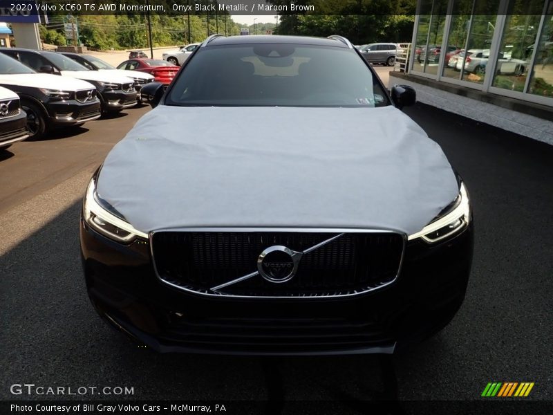 Onyx Black Metallic / Maroon Brown 2020 Volvo XC60 T6 AWD Momentum