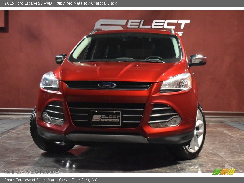 Ruby Red Metallic / Charcoal Black 2015 Ford Escape SE 4WD