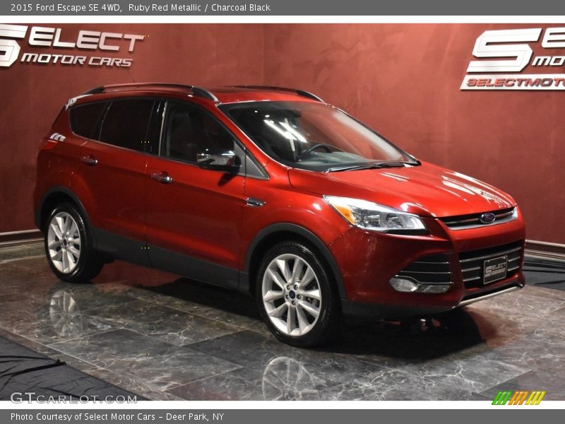 Ruby Red Metallic / Charcoal Black 2015 Ford Escape SE 4WD