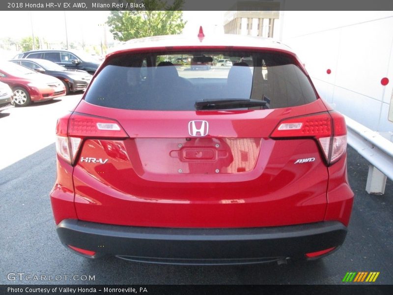 Milano Red / Black 2018 Honda HR-V EX AWD