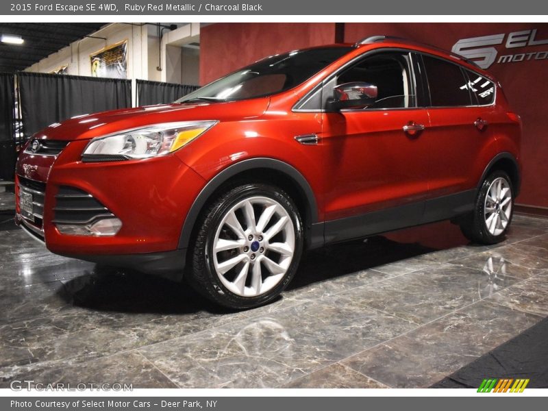 Ruby Red Metallic / Charcoal Black 2015 Ford Escape SE 4WD