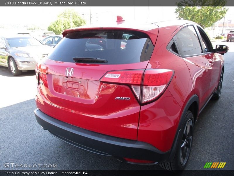Milano Red / Black 2018 Honda HR-V EX AWD