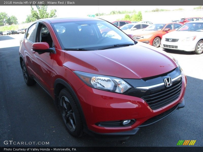 Milano Red / Black 2018 Honda HR-V EX AWD