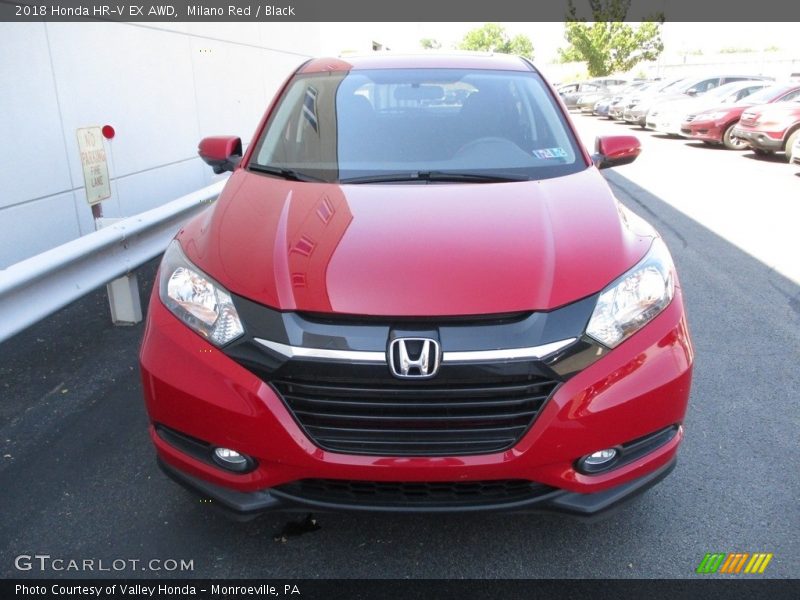 Milano Red / Black 2018 Honda HR-V EX AWD