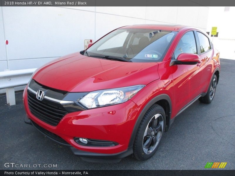 Milano Red / Black 2018 Honda HR-V EX AWD