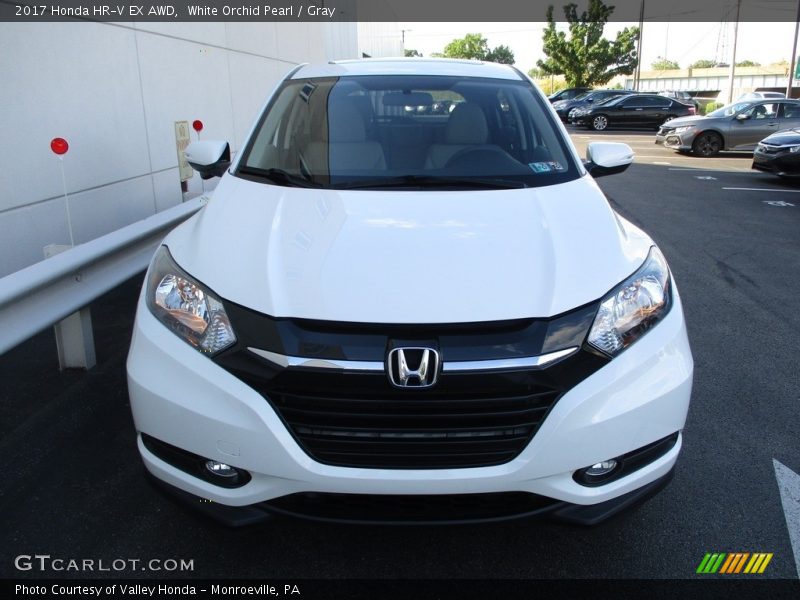 White Orchid Pearl / Gray 2017 Honda HR-V EX AWD