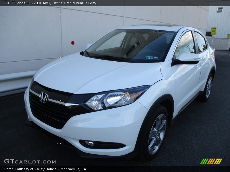 White Orchid Pearl / Gray 2017 Honda HR-V EX AWD