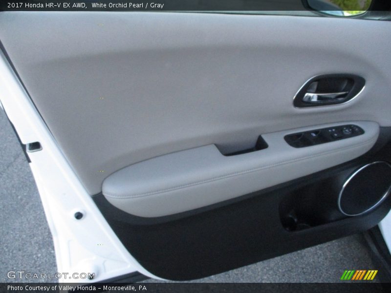 White Orchid Pearl / Gray 2017 Honda HR-V EX AWD