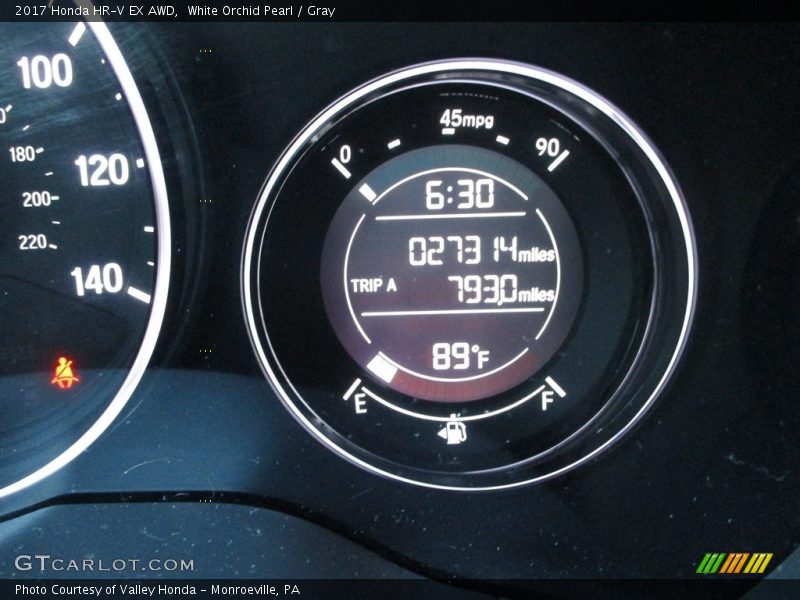 White Orchid Pearl / Gray 2017 Honda HR-V EX AWD