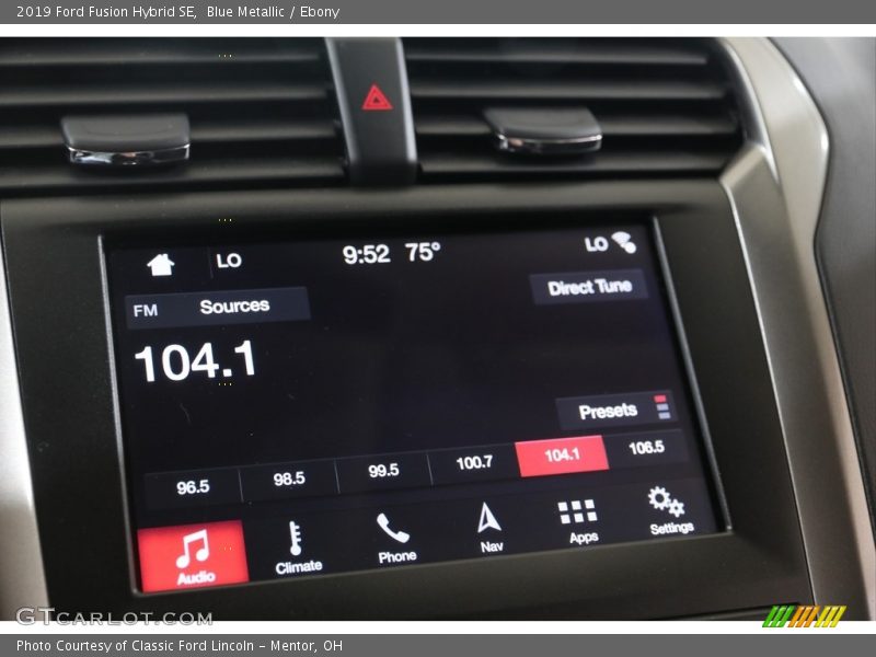 Blue Metallic / Ebony 2019 Ford Fusion Hybrid SE