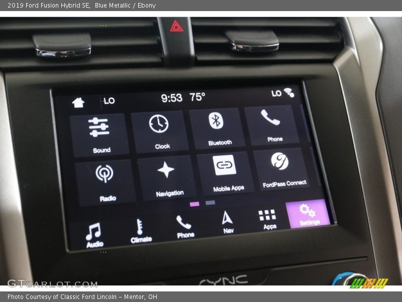 Blue Metallic / Ebony 2019 Ford Fusion Hybrid SE