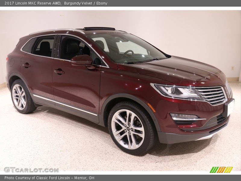 Burgundy Velvet / Ebony 2017 Lincoln MKC Reserve AWD