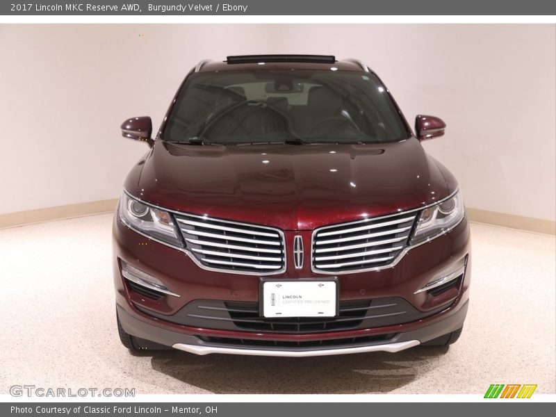 Burgundy Velvet / Ebony 2017 Lincoln MKC Reserve AWD