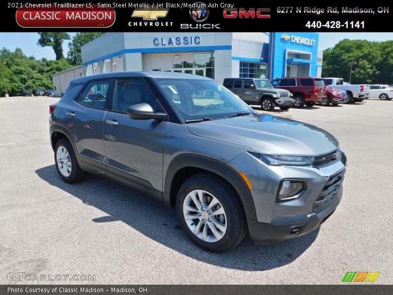 Satin Steel Metallic / Jet Black/Medium Ash Gray 2021 Chevrolet TrailBlazer LS