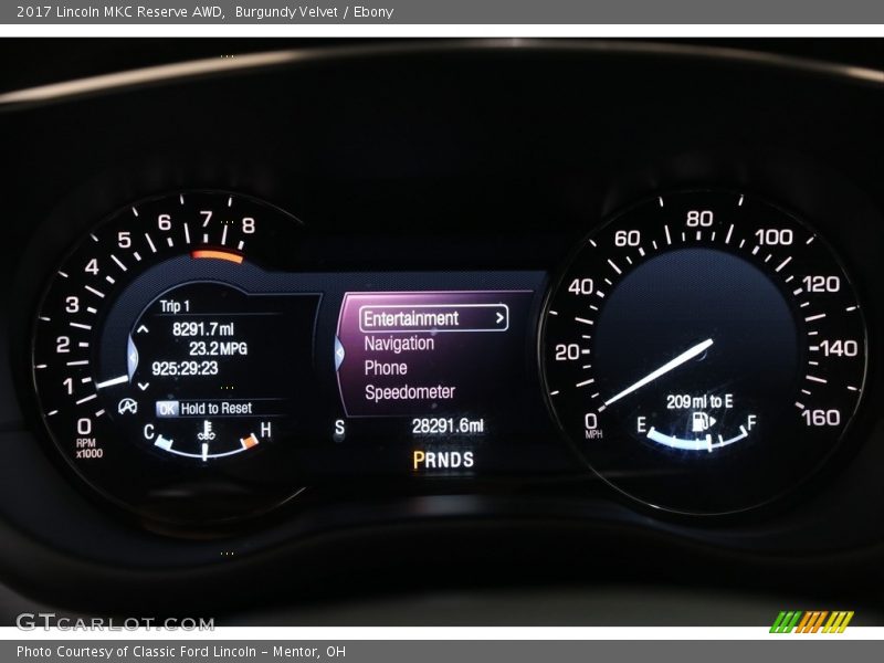 Burgundy Velvet / Ebony 2017 Lincoln MKC Reserve AWD