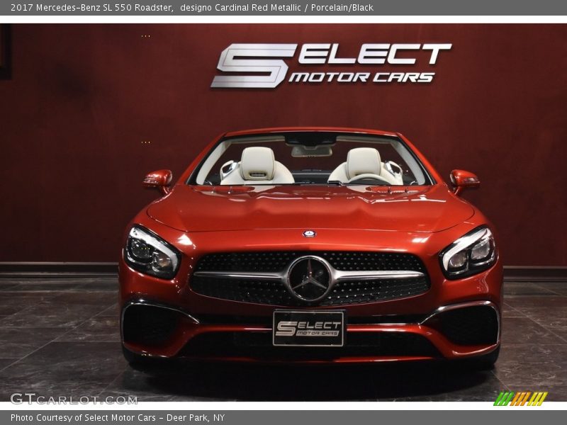 designo Cardinal Red Metallic / Porcelain/Black 2017 Mercedes-Benz SL 550 Roadster