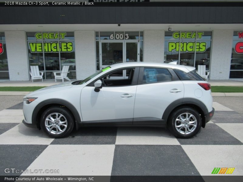 Ceramic Metallic / Black 2018 Mazda CX-3 Sport