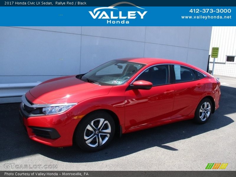 Rallye Red / Black 2017 Honda Civic LX Sedan