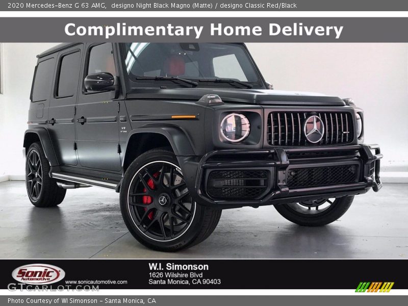 designo Night Black Magno (Matte) / designo Classic Red/Black 2020 Mercedes-Benz G 63 AMG