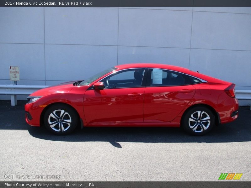 Rallye Red / Black 2017 Honda Civic LX Sedan