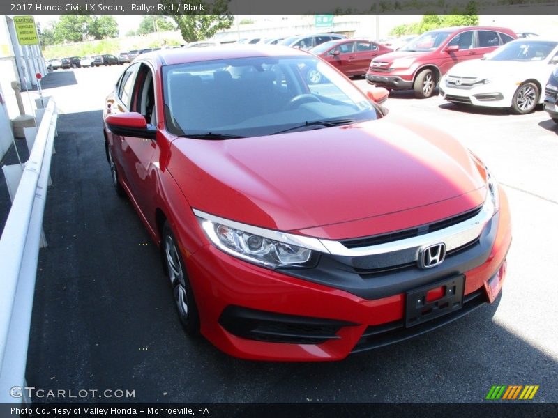 Rallye Red / Black 2017 Honda Civic LX Sedan