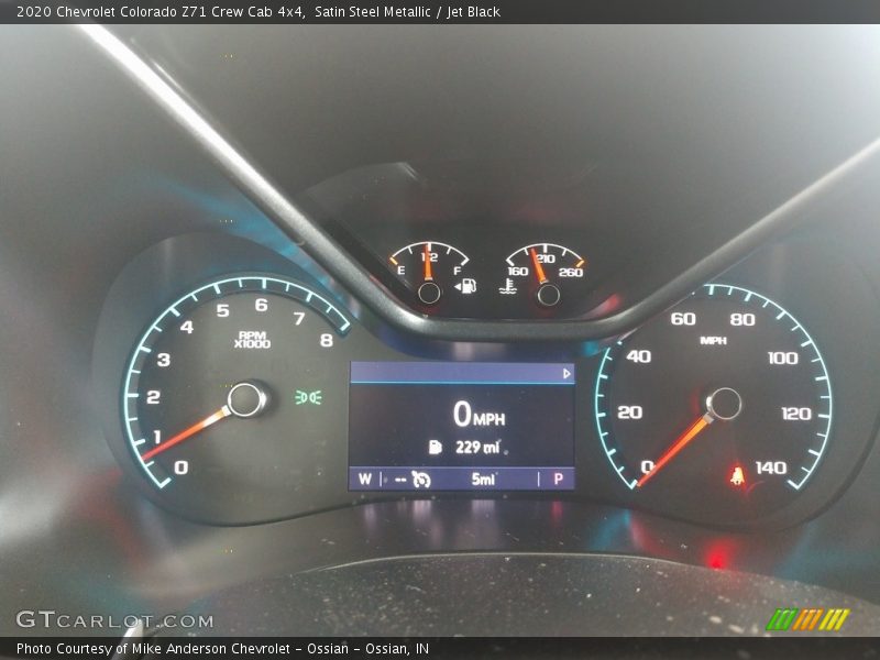 Satin Steel Metallic / Jet Black 2020 Chevrolet Colorado Z71 Crew Cab 4x4